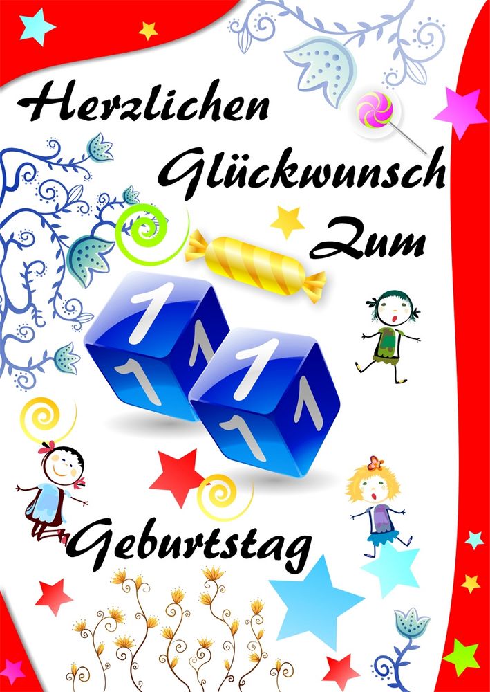 11 er Geburtstag Foto &amp; Bild karten und kalender, geburtstagskarten