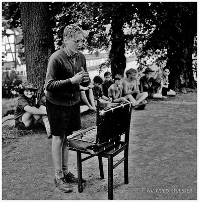 1955 St.Georg-Pfadfinder in Bröleck-Bergisches Land -"Lagerzirkus" (5)