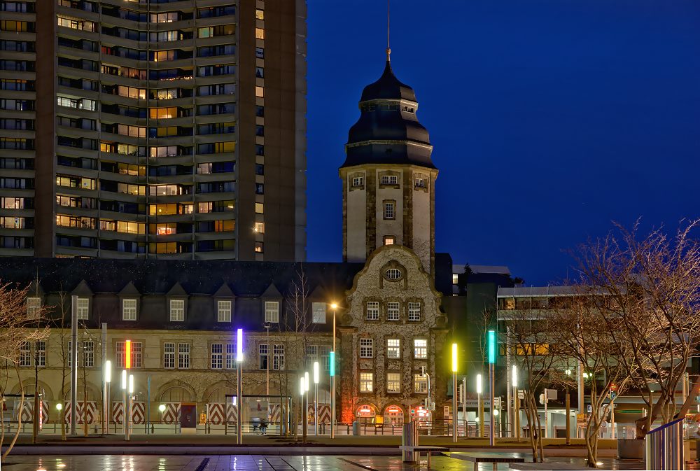 alter Messplatz Mannheim Foto & Bild architektur, architektur bei nacht, nacht Bilder auf