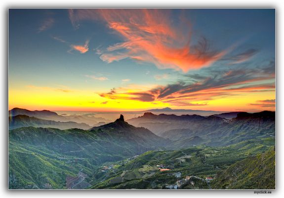 ATARDECER DE PRIMAVERA -3 LA CUMBRE -GRAN CANARIA (dedicada a Amado Calvo)