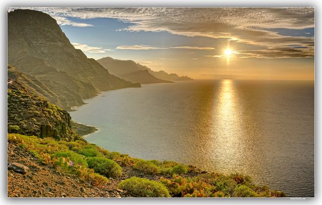 ATARDECER EN LA COLA DEL DRAGON -CARRETERA AGAETE -LA ALDEA GRAN CANARIA