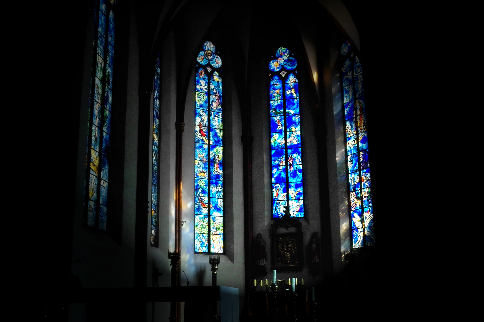 Chagall Fenster Mainz St.Stephan Foto & Bild deutschland