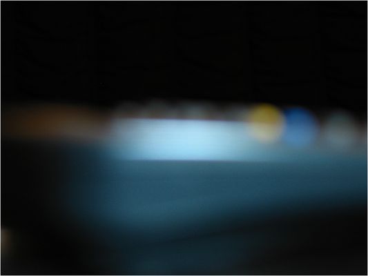 Der Blaue Schirm beeilte sich nachts um noch dem Fotografen zu entfleuchen was aber doch missglückte