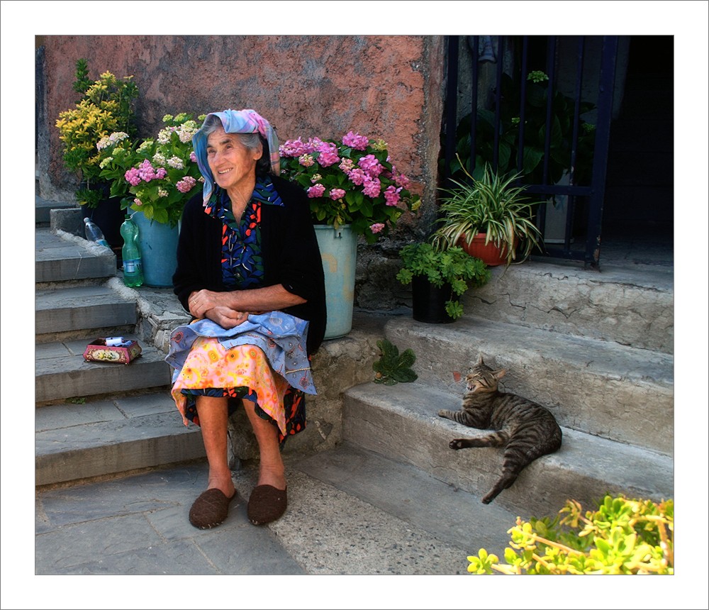 Single frau und katze