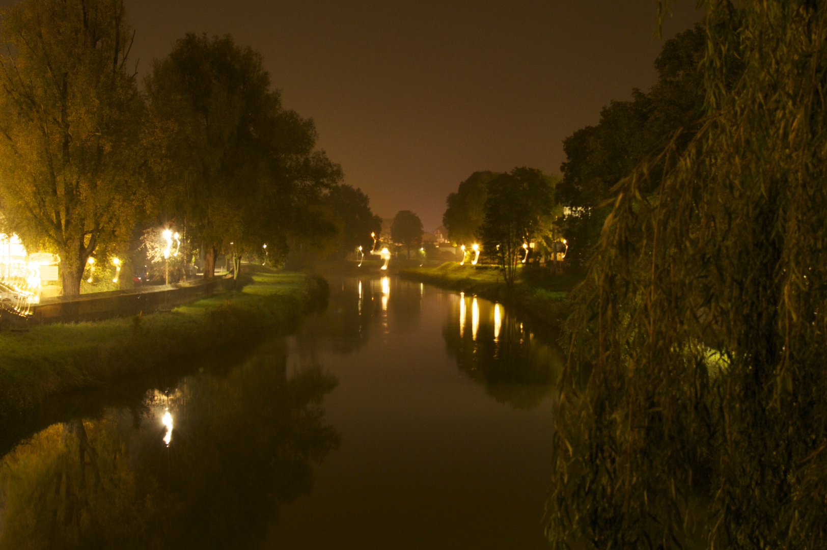 Die Else bei Nacht Bünde Foto & Bild landschaft, bach, fluss & see