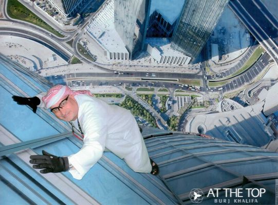 Dr. Norman Ali Khalaf climbing At The Top Burj Khalifa in Dubai, UAE. 01.12.2012