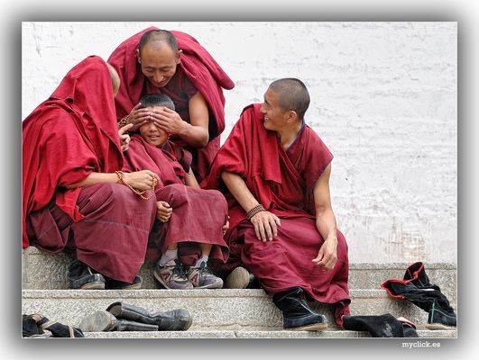 EN LA RUTA DE LA SEDA-LOS MONJES Y EL NOVICIO-MONASTERIO DE LABRANG-CHINA
