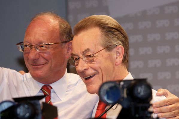 Franz Müntefering bei seinem Wahlkampfauftritt am 3.9.08 in München Hofbräukeller