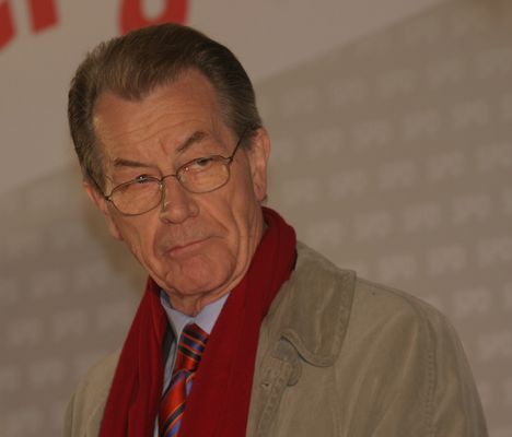 Franz Müntefering designierter SPD-Vorsitzender am 25.9.08 in München/Marienplatz