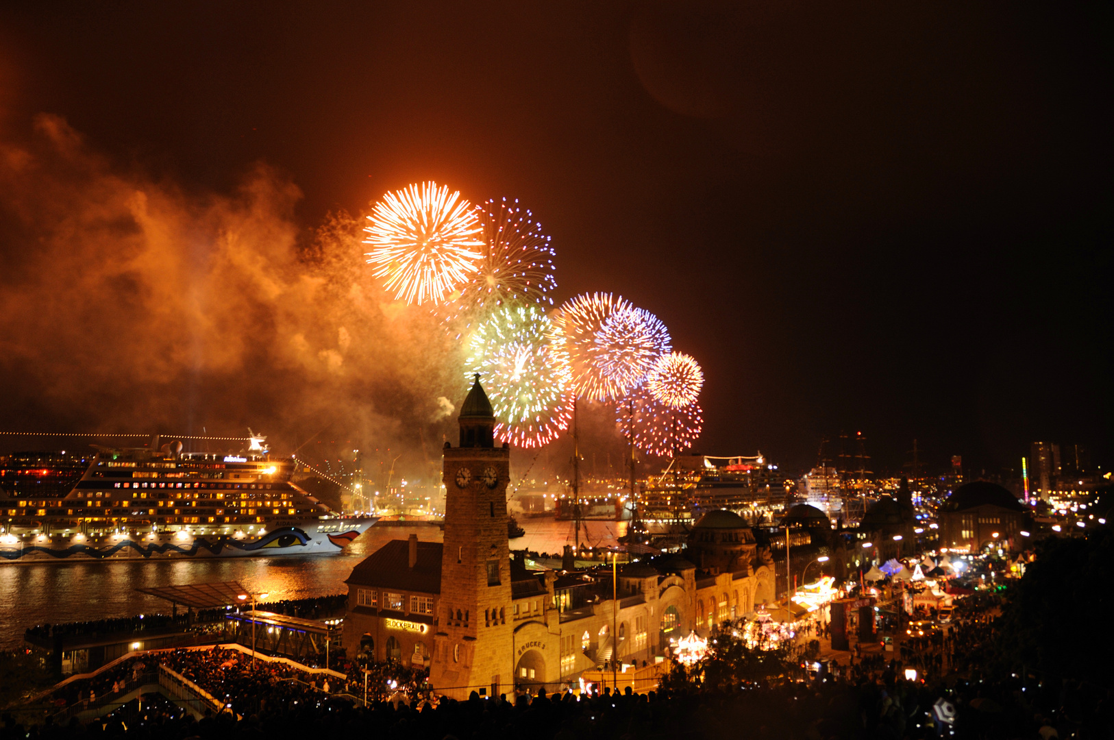 Hamburger Hafenfest Feuerwerk in allen Farben Foto & Bild kunstfotografie & kultur, feuerwerk