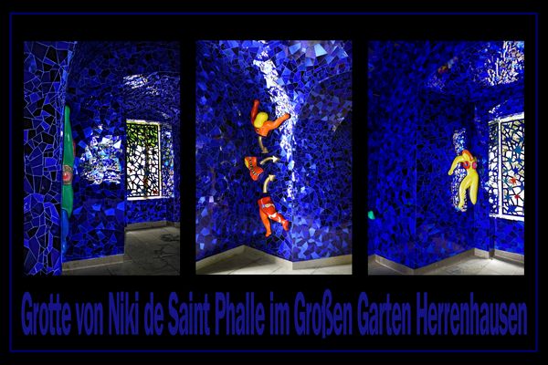 In der Grotte von Niki de Saint Phalle in den Herrenhäuser Gärten in Hannover