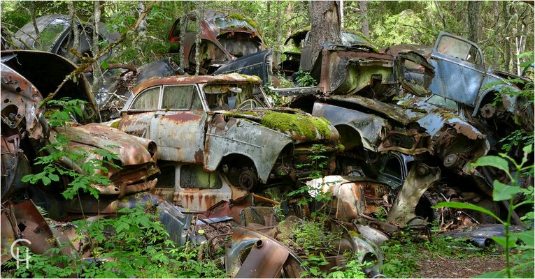 Ivanssons Bastnas Oldtimer Autofriedhof - Car Graveyard Sweden