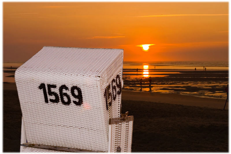 Strandkorb Sonnenuntergang sdatec.com