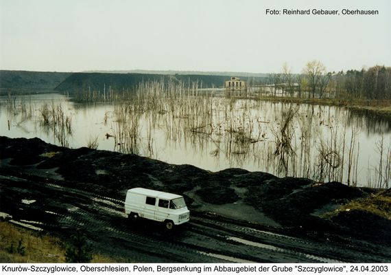 Knurów-Szczyglowice, Oberschlesien, Polen, Bergsenkung im Abbaugebiet der Grube Szczyglowice, 2003