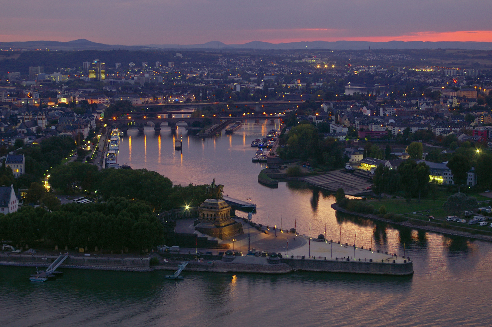 Koblenz | Deutsches Eck Foto & Bild | architektur, stadtlandschaft ...