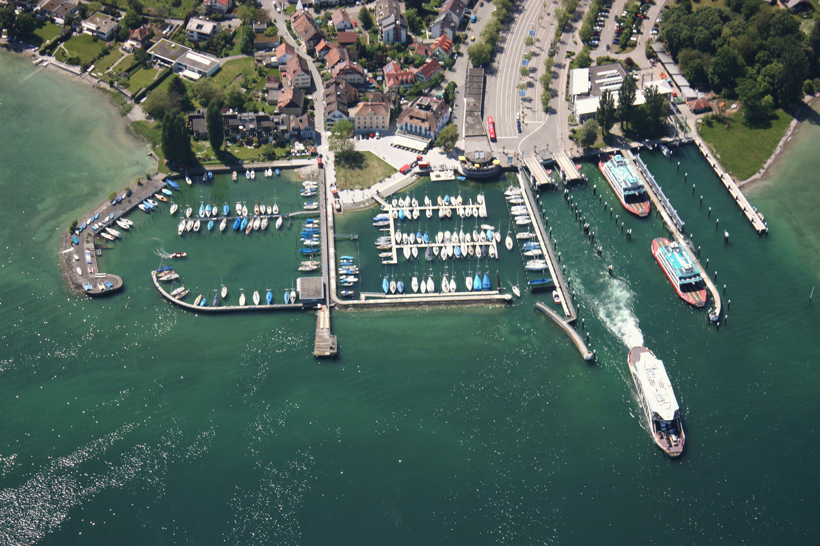 Konstanz am Bodensee Fährehafen in Staad Luftbild 2009 Foto & Bild
