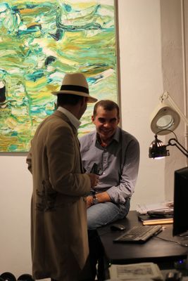 Künstlergespräch Mané Wunderlich und Peter Lindenberg im Atelier Genthinerstraße 11 Berlin