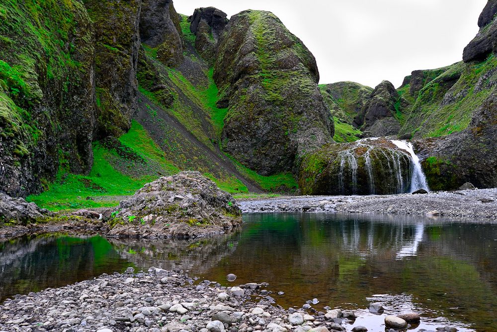 Land der Elfen und Trolle Foto &amp; Bild landschaft, wasserfälle, bach