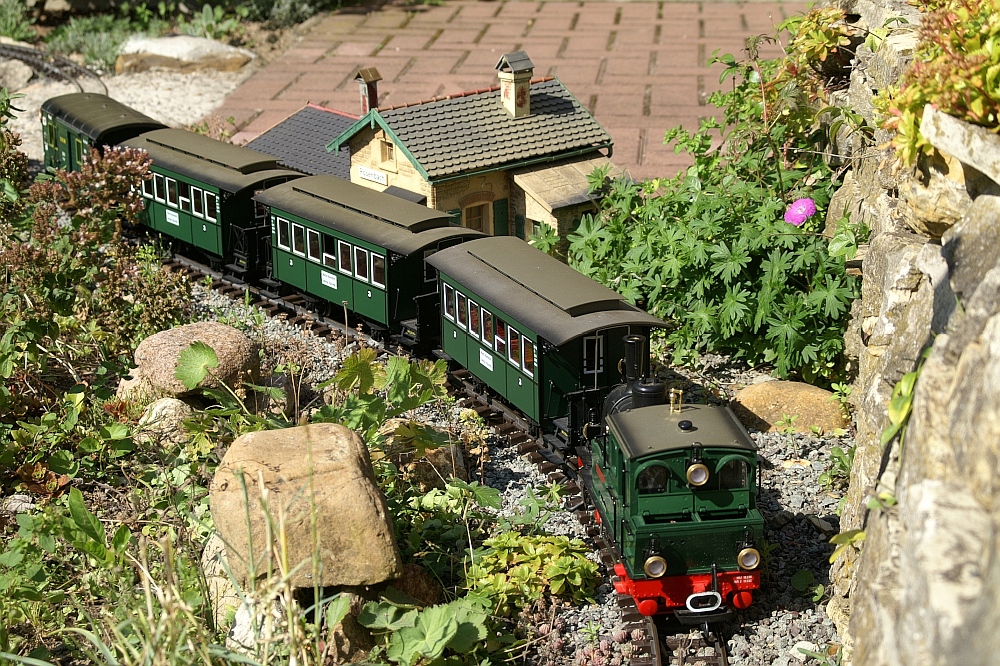 LGB Mit dem Spreewaldzug durch den Garten Foto & Bild spreewald