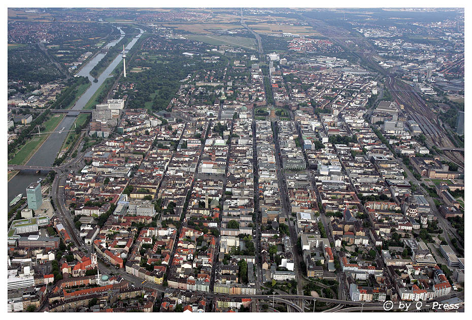 Mannheim aus der Luft Foto & Bild techniken, aufnahmetechniken