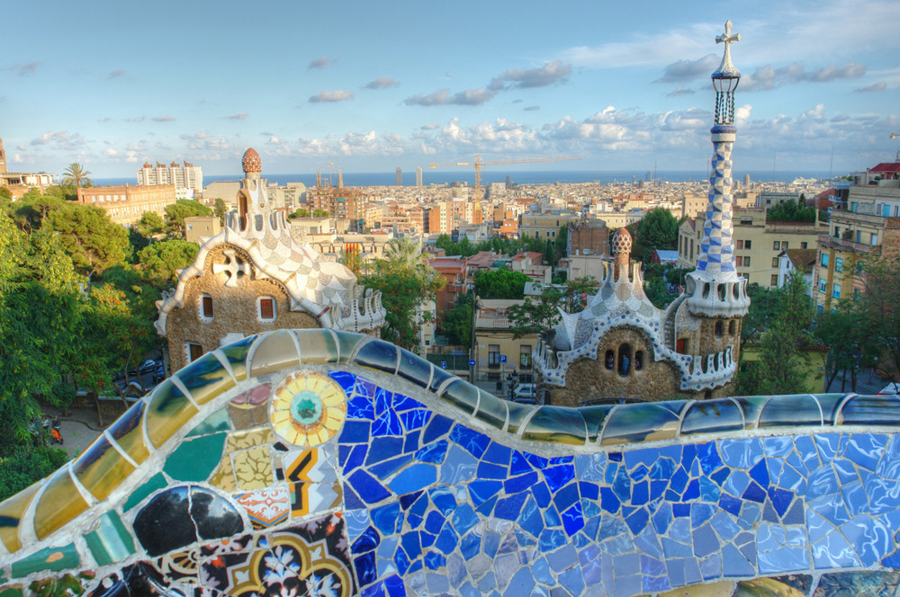 Park Güell by Antoni Gaudi Barcelona Foto & Bild europe, spain