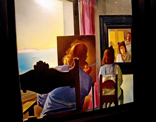 Salvador Dalí, 'Self Portrait', from Behind Gala, Reflected in Mirror; The Dalí Theatre-Museum