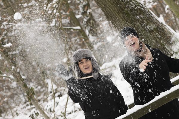 Schneeballschlacht gefällig? Da musste Ich aber ausweichen damit ich nicht getroffen wurde.