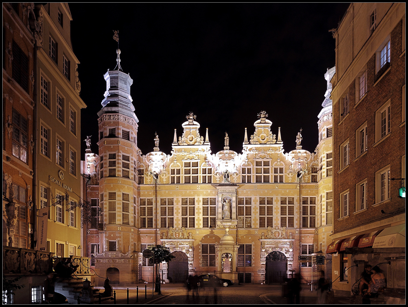 Schönheit der Altstadt Danzig nachts Foto & Bild europe, poland