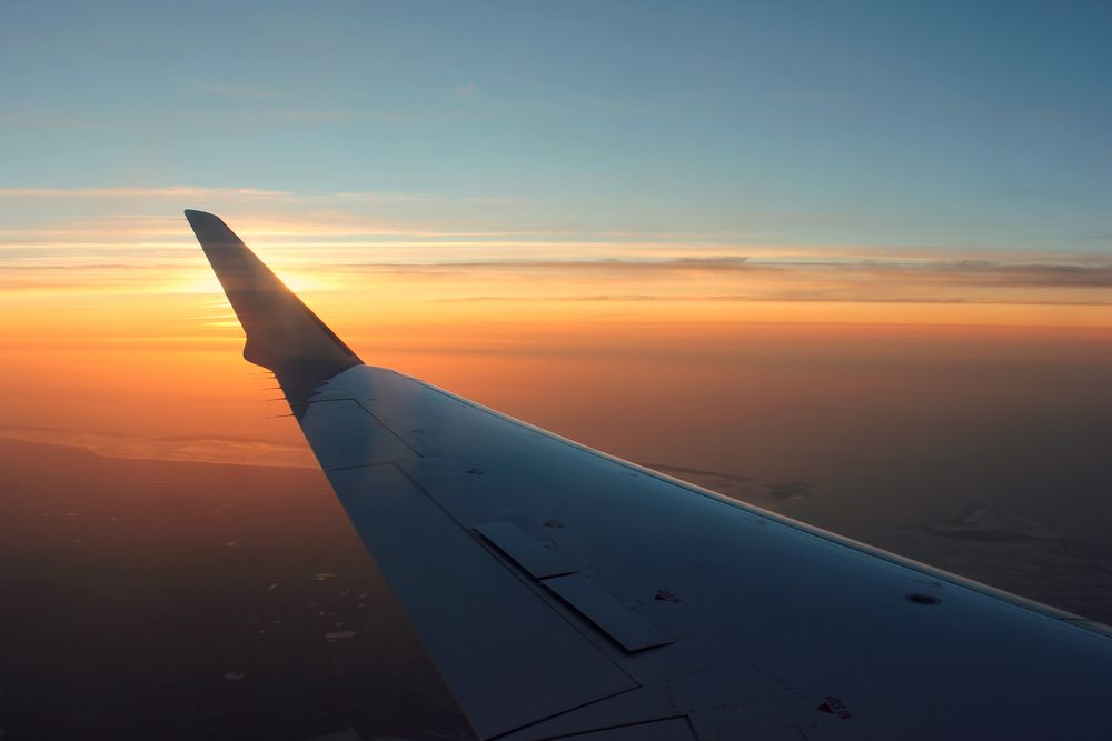 Sicht aus dem Flugzeug Foto &amp; Bild sonnenuntergänge, himmel