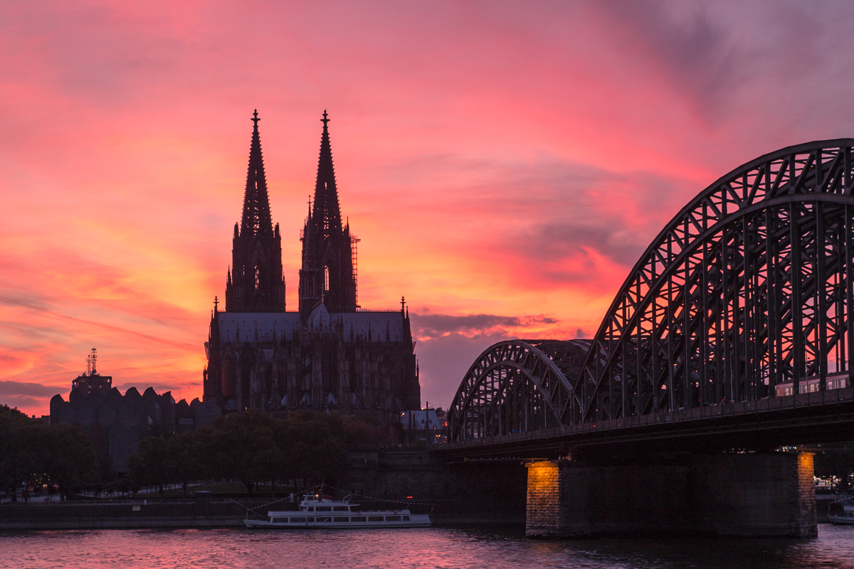 Sonnenuntergang Kölner Dom Foto & Bild | architektur, köln