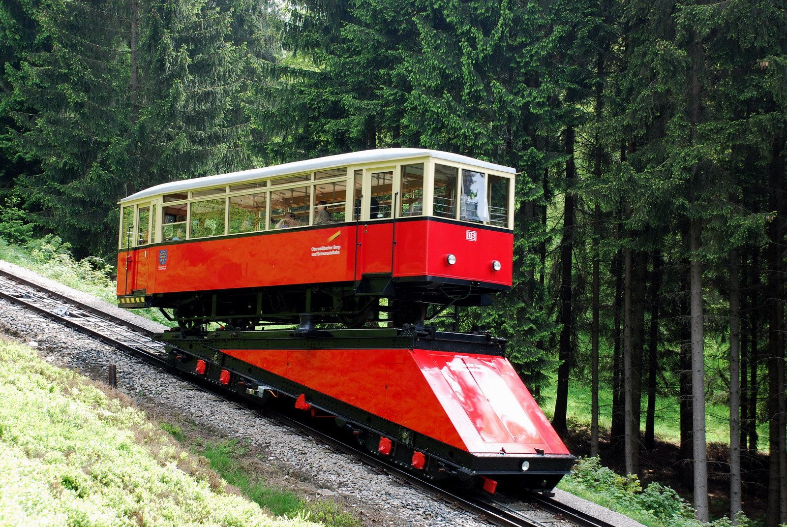 Steil bergan Die Güterbühne der Oberweißbacher Bergbahn