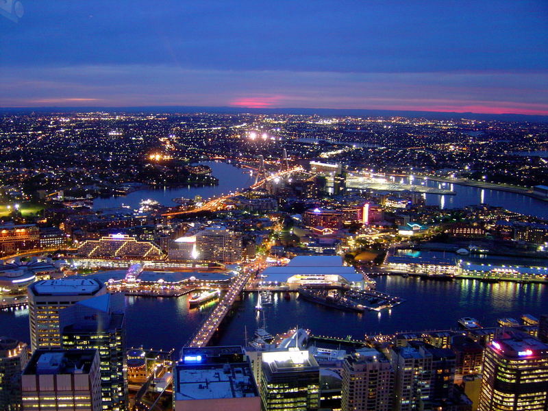 Sydney bei Nacht Foto & Bild | australia & oceania, australia, sydney ...
