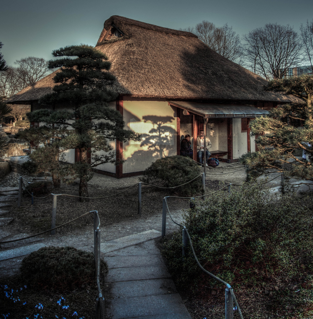 Teehaus im japanischen Garten Foto & Bild landschaft