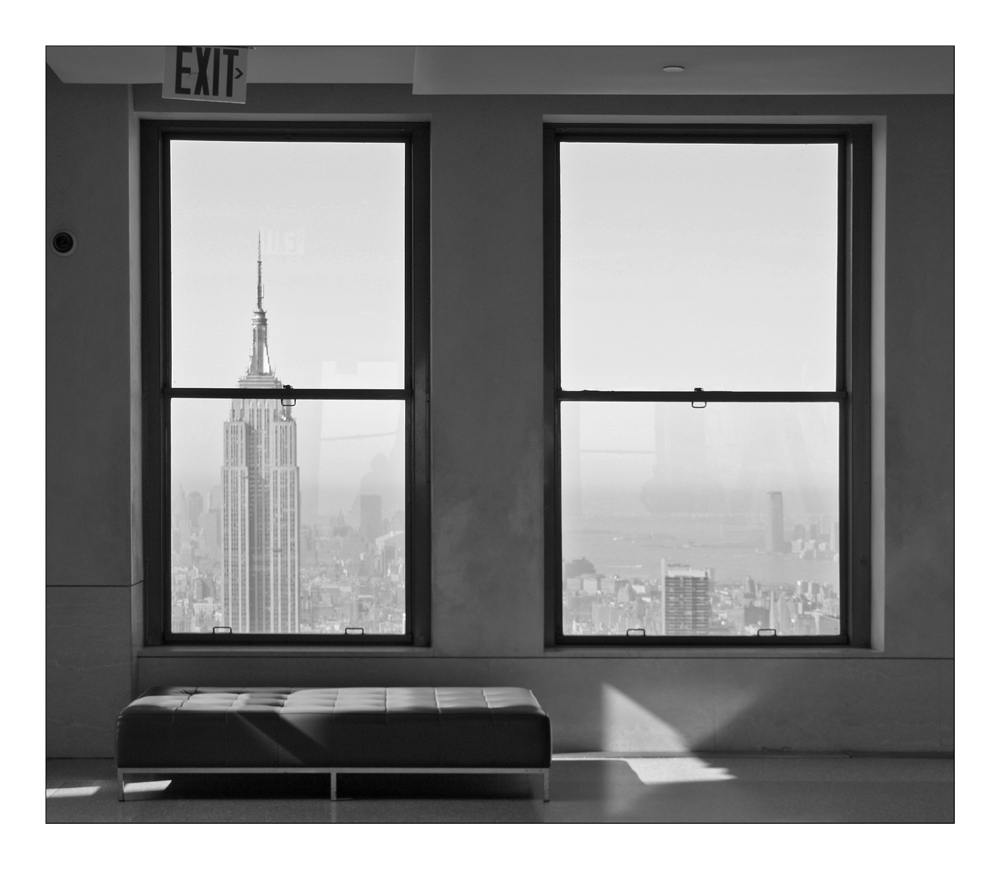 Top of the Rock Fenster mit Aussicht Foto & Bild