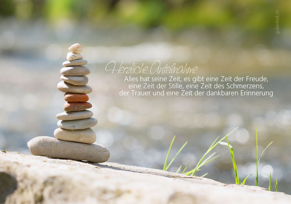 Trauerkarte "Alles hat seine Zeit" Foto & Bild trauerkarten, trauer