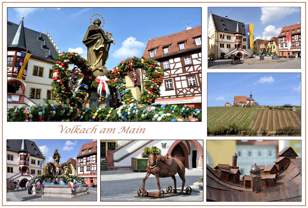 Volkach am Main Foto & Bild fotokunst, collagen aus mind. 9 bildern