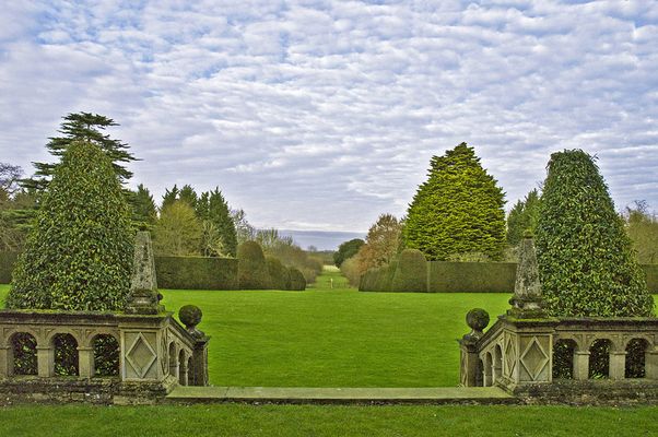 Vue sur le parc de Madingley Hall -- Cambridge -- Blick auf den Park von Madingley Hall