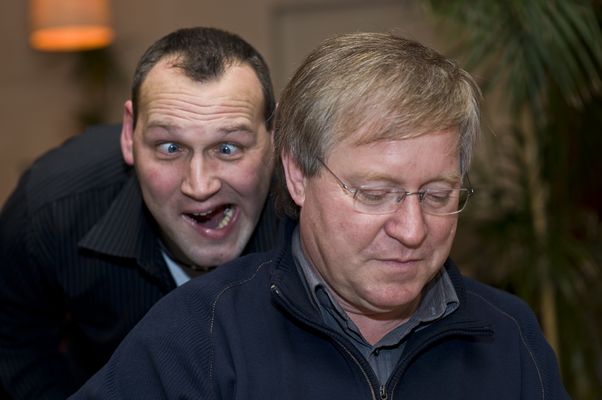 Weihnachtsfeier am 15.12. im Vernissage - Der Weihnachtsmann bei der Arbeit