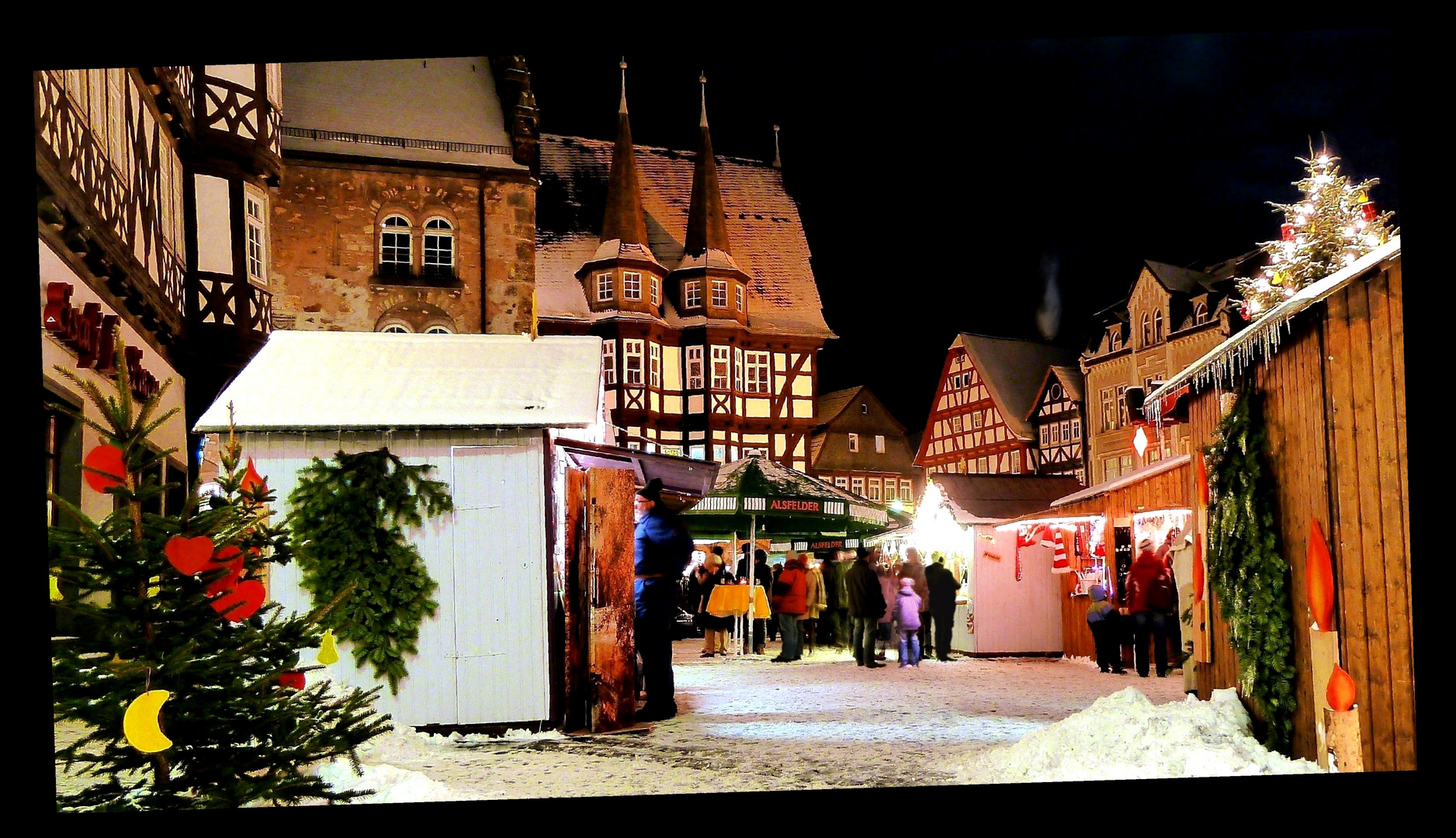 Weihnachtsmarkt in Alsfeld Foto & Bild architektur, architektur bei nacht, motive Bilder auf