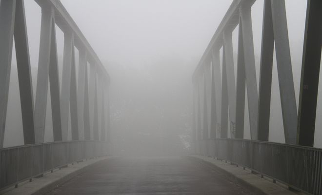 Wie der Turniermorgen begann....warten, daß der Nebel sinkt und dann....nächstes Bild (C)