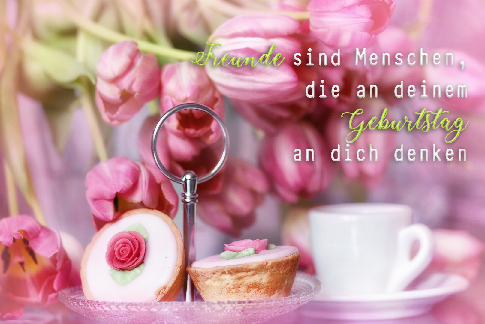 zum Geburtstag Foto & Bild keks, karte, tulpe Bilder auf