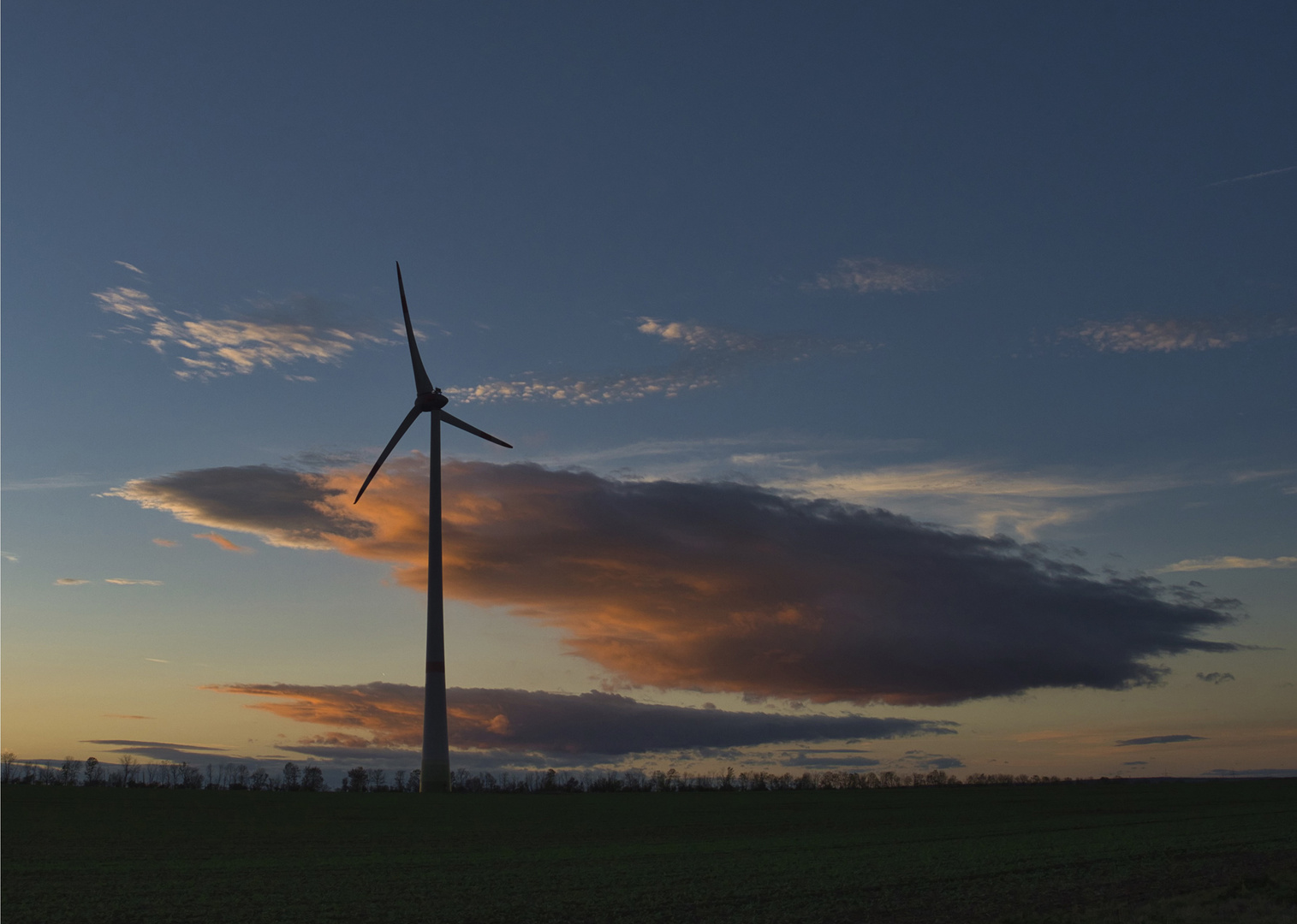 008 Landschaft am Abend bei Langeneichstädt