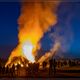 Osterfeuer auf der Lenne (Bad Berleburg)