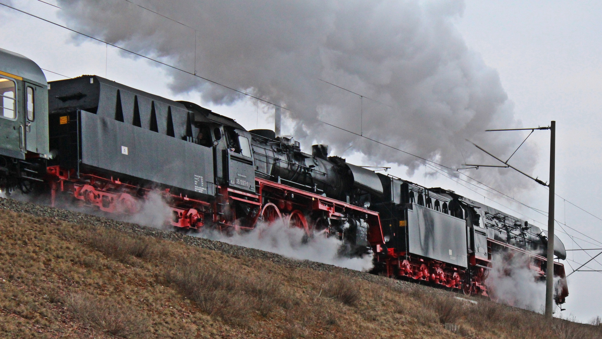 01 0509 und 35 1097 in Chemnitz-Hilbersdorf 2