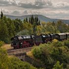 01 519 und 52 8195 im spätsommerlichen Gegenlicht