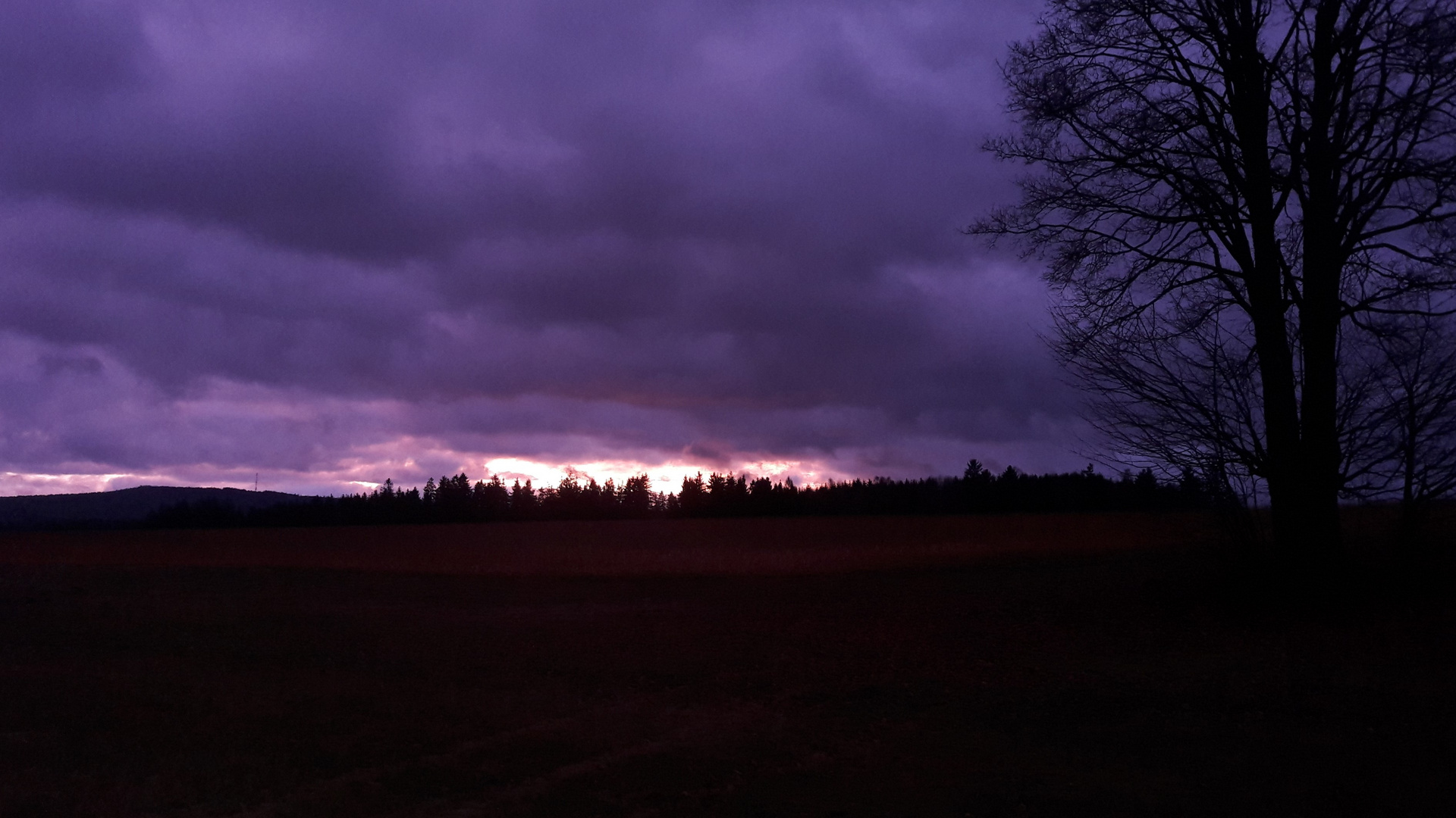 01.02.2020 Sonnenaufgang Fichtelgebirgsvorland  Blickrichtung Waldstein