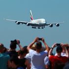 01.07.2015 der erste A380 als Linienflug landet in Düsseldorf