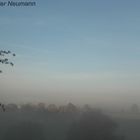 01.11.2016 Sonnenaufgang bei Frühnebel Diebach Am Haag, Hessen, Deutschland