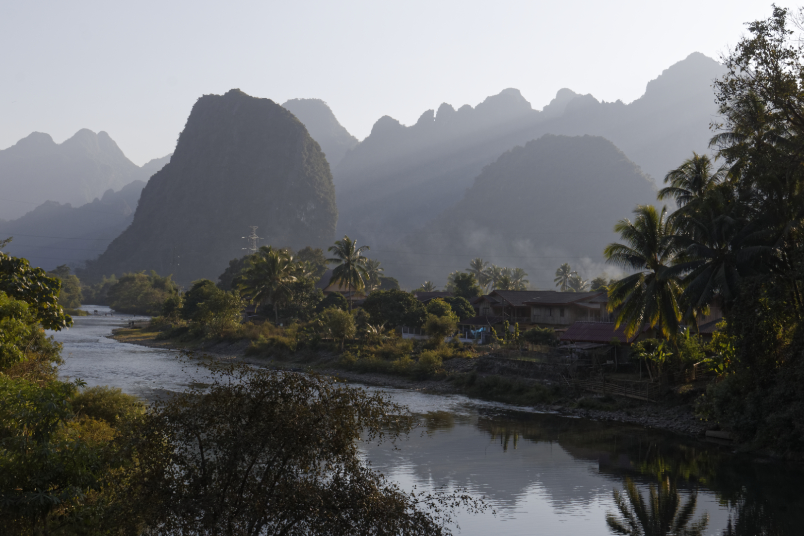 013panorama vers Vang Vieng