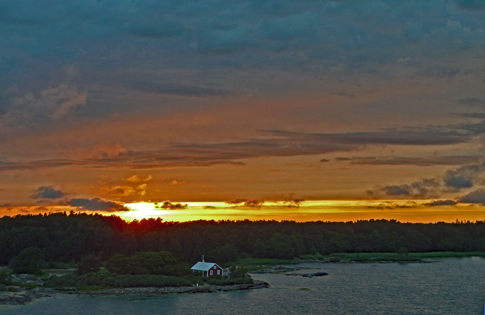 02-20 Abendliches Schärenufer (Schweden) 